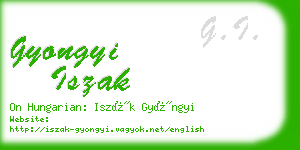 gyongyi iszak business card